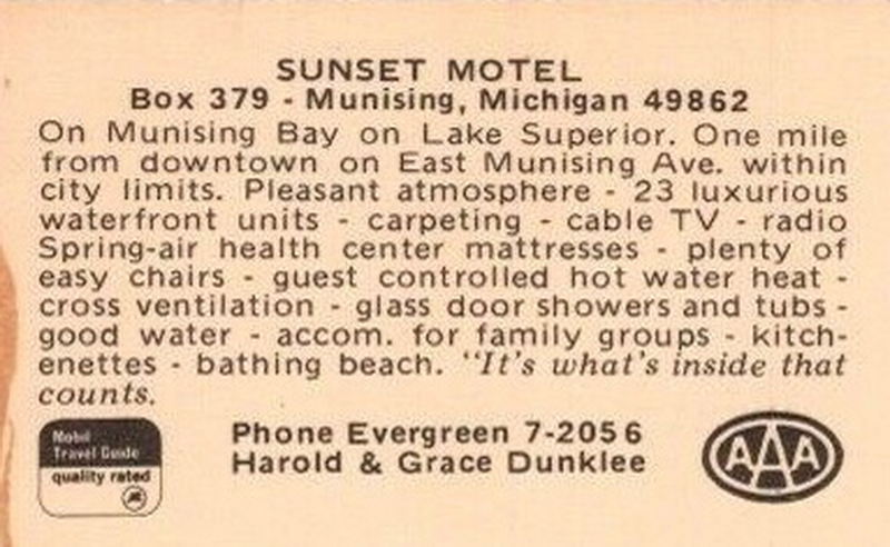 Sunset Motel - Old Postcard (newer photo)